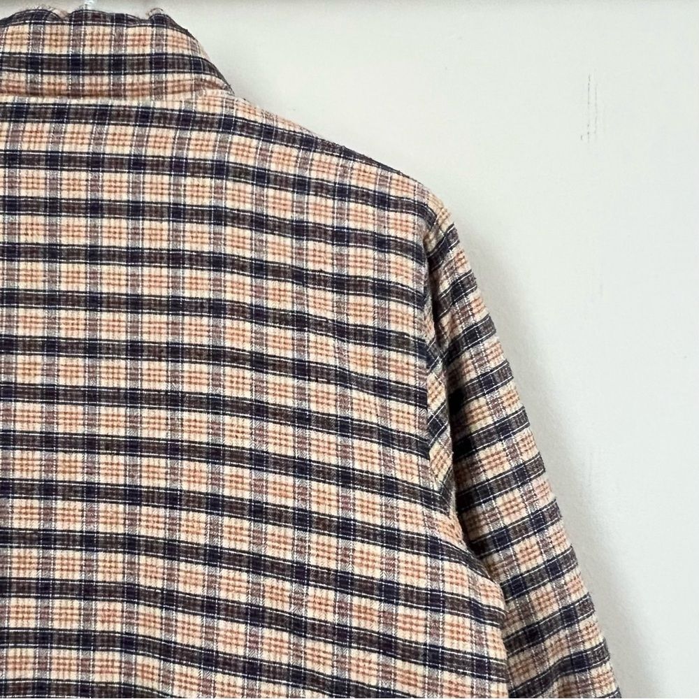 Shein Flannel Quilted Plaid Puffer Cropped  Women's Shacket Jacket Coat Size M - Picture 7 of 16